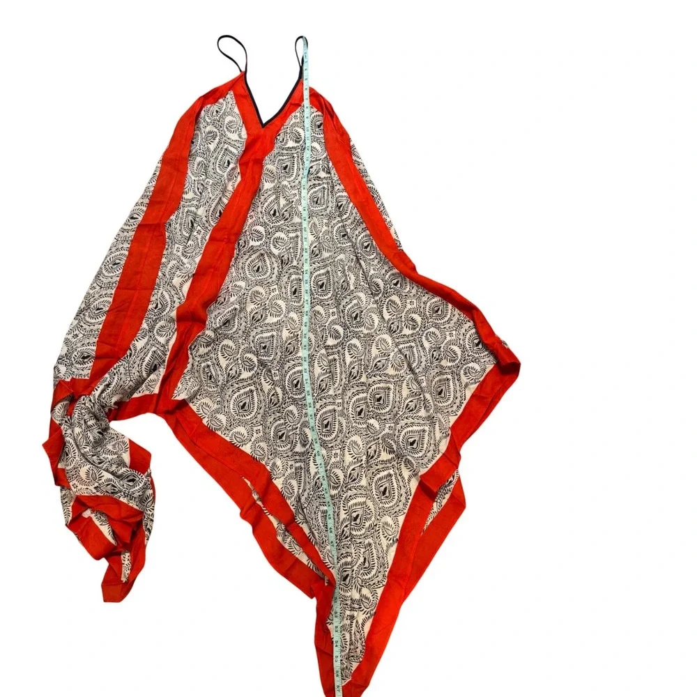 Roberta Roller Rabbit Paisley Maxi Dress One Size Viscose‎ Handkerchief Hem - Picture 6 of 8